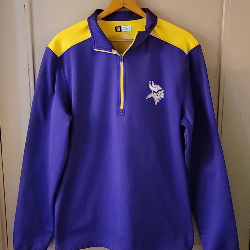 NFL Viking Branded 1/4 Z Pull Over Sz M - Picture 1 of 4